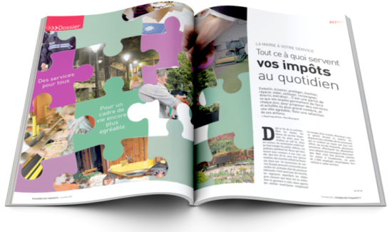 Maquette magazine Courbevoie Mag - Mise en page - Arzur Philippe Graphiste freelance 06 87 24 05 17
